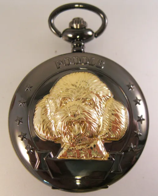 POODLE Dog Pocket Watch w/Your Choice of Chain Costume Jewelry Gifts for Him