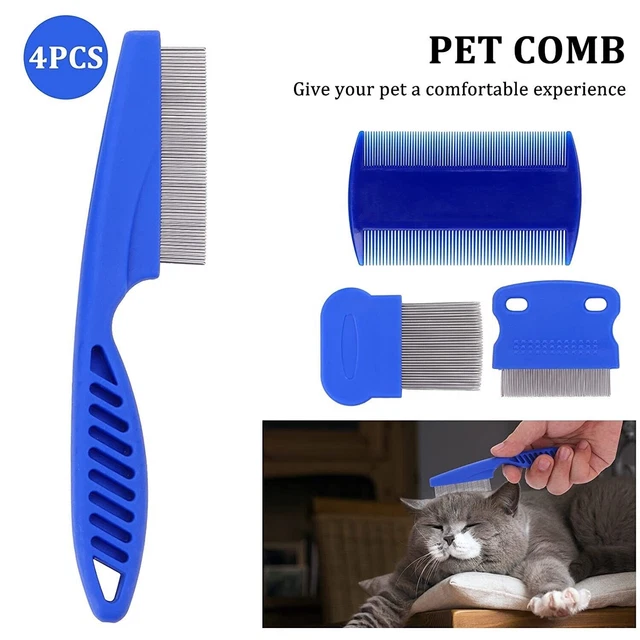 1Set 4Pcs Flea Comb for Pet Cat Dog Flea Removal Lice Combs Fine Tooth Comb