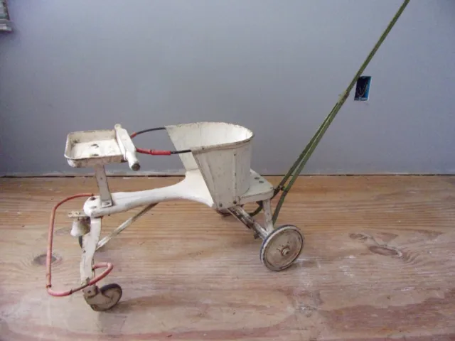Vintage Wonder Walker Baby Stroller With Tray & Bell (Unrestored)
