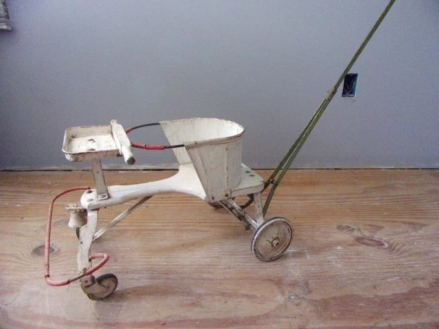 Vintage Wonder Walker Baby Stroller With Tray & Bell (Unrestored)