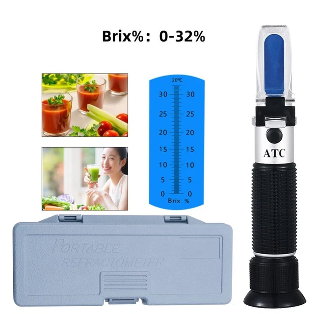 Sweetness Meter Refractometer Hydrometer Urea Fluid Tester ATC Detector