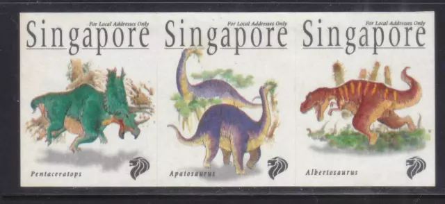 Singapore 1998 Dinosaurs Atm Stamps Comp. Set Of 3 Stamps Sc#831-833 In Mint Mnh