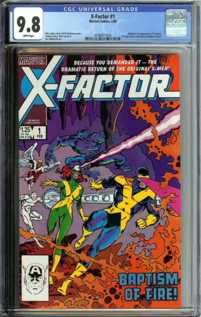 X-Factor #1 Cgc 9.8 White Pages // 1St Appearance X-Factor Marvel 1986