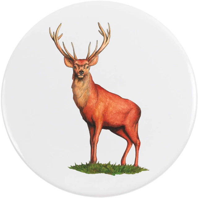 'Ciervo Ciervo Rojo' Insignia de Botones Pin (BB022049)
