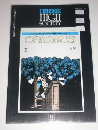 Cerebus High Society #12 VFNM Aardvark Vanaheim July Jul 1990
