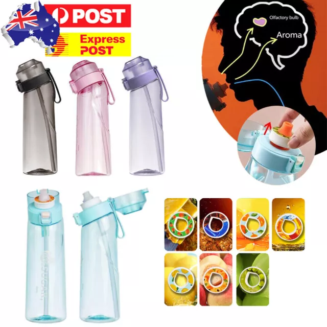 AIR UP WATER Bottle_ 650ml Flavoured Water Bottle Charcoal Grey / Hot