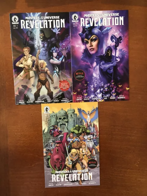 MASTERS OF THE UNIVERSE REVELATION 1 3 4 Covers A & B  Variants 3 Book Lot NM+