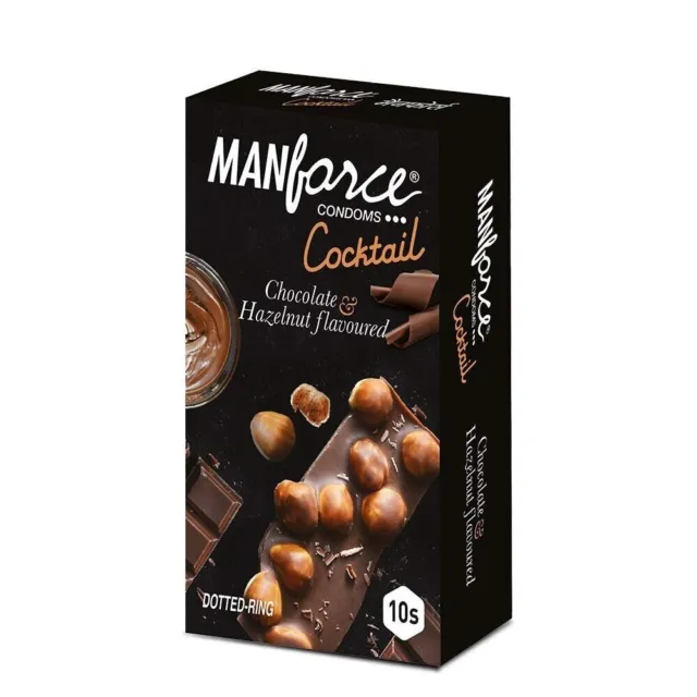 Préservatifs Manforce Extra Dotted COCKTAIL CHOCOLAT & HEZELNUT (paquet de 3)