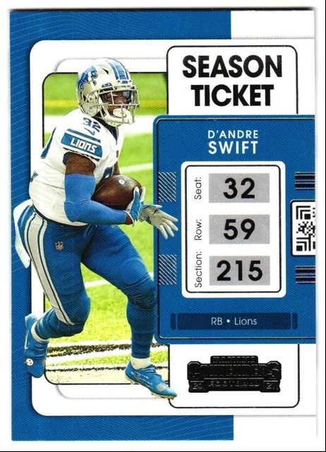 2021 Panini Contenders FB Dandre Swift Detroit Lions #32