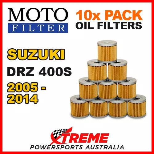 10 PACK MOTO MX OIL FILTERS For Suzuki DRZ400S DRZ 400S DR Z400S 2005-2014 DIRT