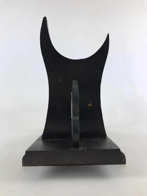 Japanese Wooden Display Stand Vtg Multi-purpose Showcase Rack Black T350 3