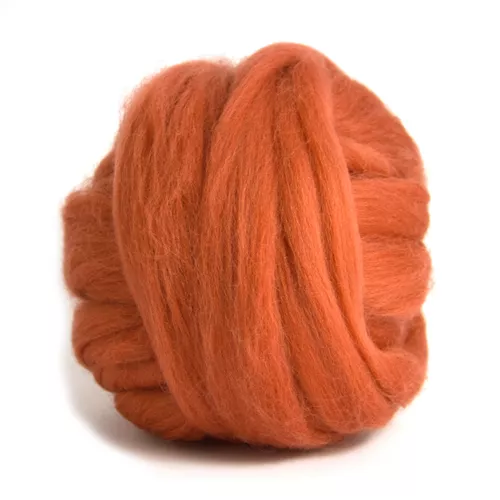 50g Dyed Merino Wool Top Terracotta Red Dreads Needle Spinning Felting Roving