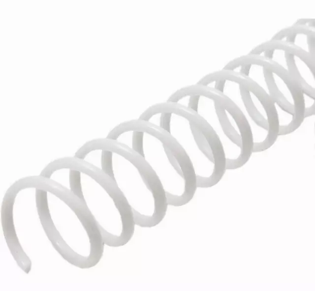 Rayson 11.1mm Spiral Binding Coil 7/16in Standard White Coil bindings, CR22