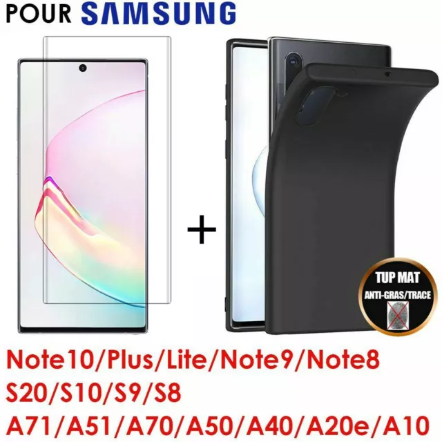 COQUE GALAXY NOTE 10/NOTE 10 LITE/PLUS/NOTE 9/NOTE 8 pour Samsung + VERRE TREMPE