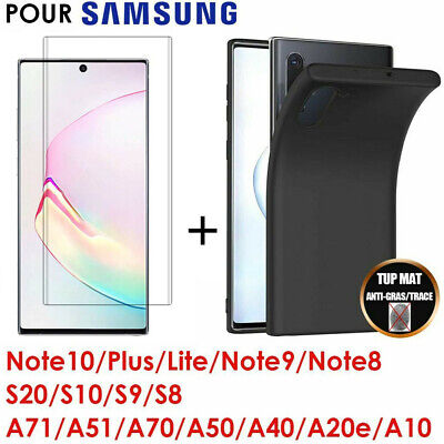 Coque Galaxy Note 10/Note 10 Lite/Plus/Note 9/Note 8 Samsung +Vitre Verre Trempe