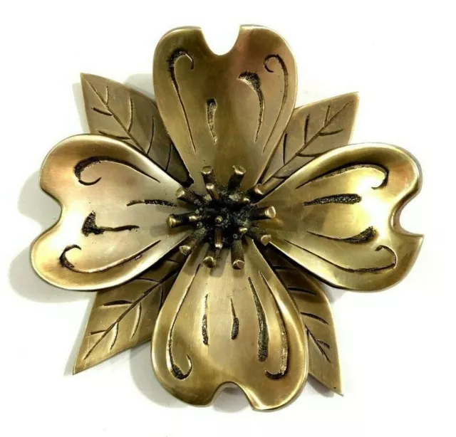 Vintage Handmade Flower Door Knocker Brass Antique  Nautical For Door Decoration