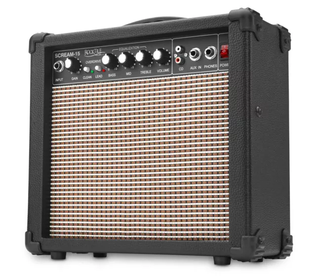 E-Gitarren Verstärker Amp Gitarren Combo Guitar Amplifier Mini 15 Watt EQ MP3