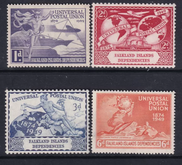 FALKLAND ISLANDS DEPENDENCIES   1949 75th ANNIV OF U.P.U SG G21-G24 SET 4  MLH