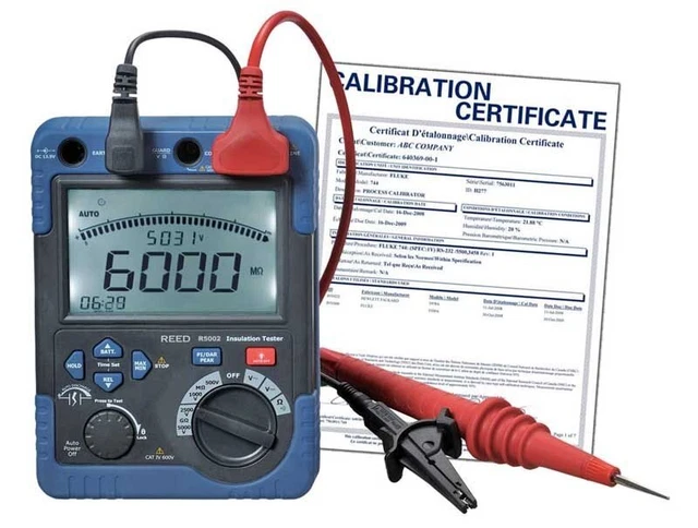 REED Instruments R5002-NIST Digital High Voltage Insulation Tester,