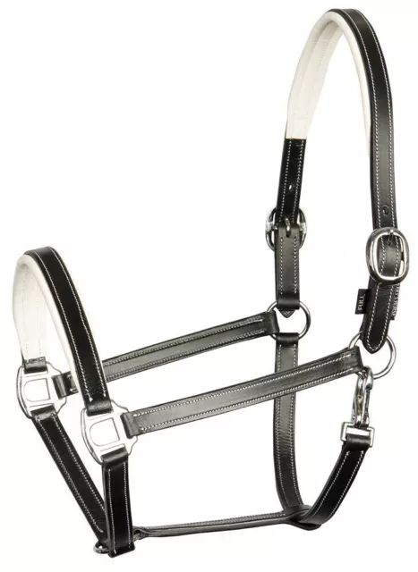 Harry’s Horse Elegance Leather Head collar/stall, halter - black