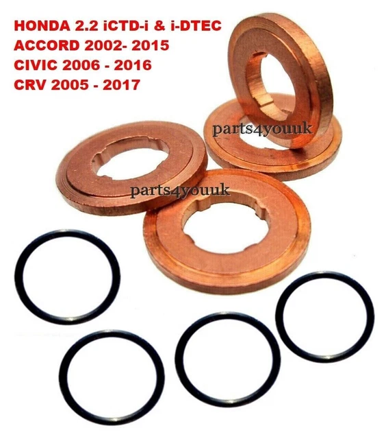 Fuel Injector Seal Kit Fits Honda Accord 2013-2017 2.4L 4 Cyl 83TKGW