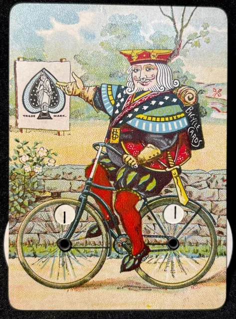 c1891 HIGH GRADE Bicycle 808 Russell & Morgan Ptg Historic Playing Cards Counter 2