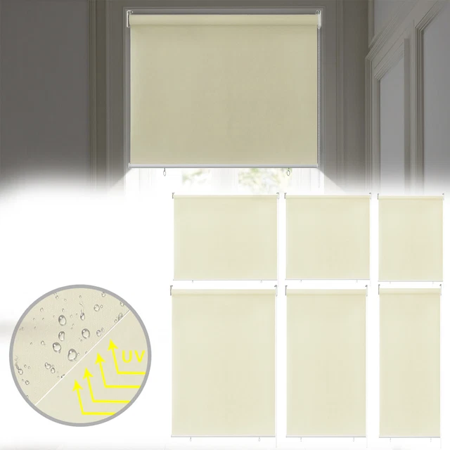 Persiana de protección solar para terraza persiana de balcón beige persiana exterior impermeable térmica