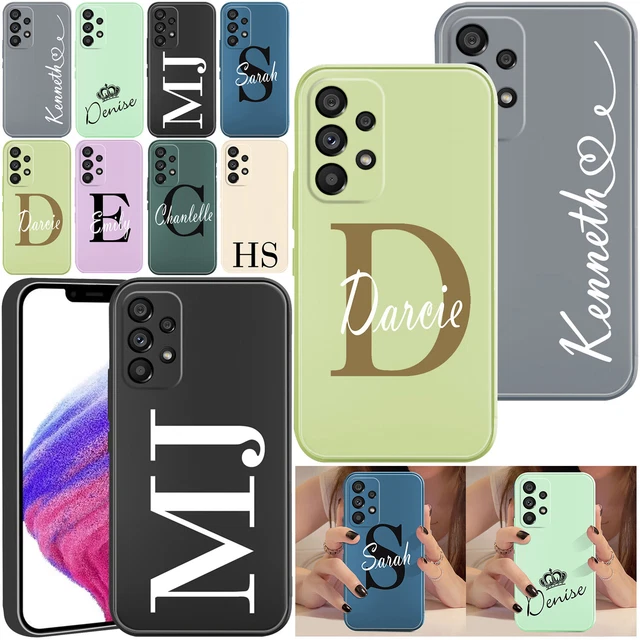 Personalised Name Liquid Silicone Case Cover For Samsung Galaxy S22 S23 A14 A53