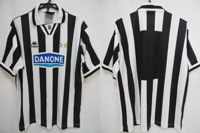 1994-1995 Juventus Juve Bianconeri Jersey Shirt Home Maglia Danone Kappa XL