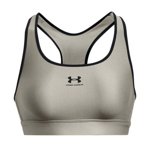 Under Armour Heatgear Mid Padless Donna Fitness SPORTS Reggiseno Boschetto Verde
