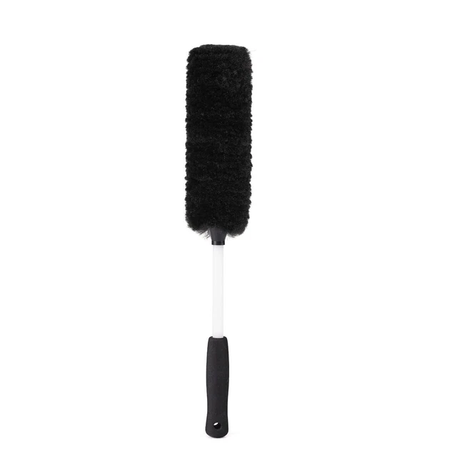 Metal Free Synthetic Wool Wheel Brush, Soft Dense Fibers Clean Wheels Safely……