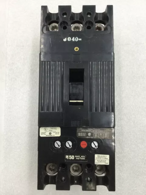 GE General Electric TFJ236150 3 Pole 150 Amp 600 VAC 250 VDC with Trip