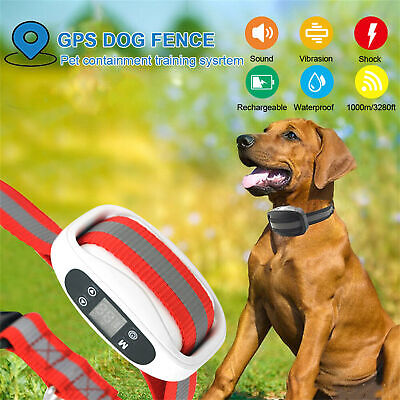 Latest GPS Wireless Dog Fence Pet Containment System Waterproof Training Collars