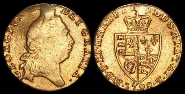 GREAT BRITAIN 1798 George III Shield gold Guinea. VG.