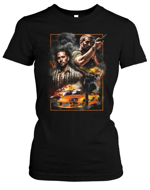T-shirt donna ragazza Paul Walker | leggenda fast and furious culto RIP