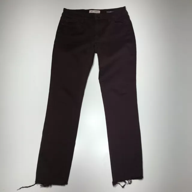 DL1961 Jeans Womens Sz 26 Brown Margaux Instasculpt Ankle Skinny Barbera Cut Off