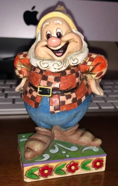 Jim Shore Disney Tradition - Gongolo - Sette Nani "Happy Joyeux" 4013984 SVENDO!