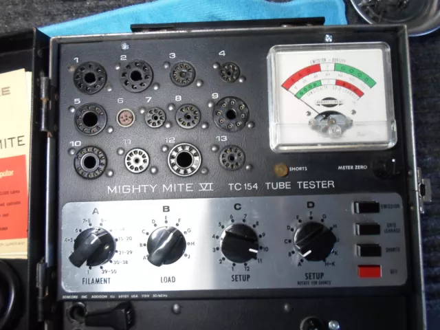 Used Mighty Mite TC154 Tube Checker in Good Condition-**CALIBRATED**