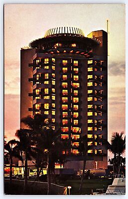 Vintage Postcard Pier 66 Hotel & Marina Building Fort Lauderdale Resort Florida