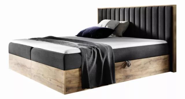 Lit Type Boxspring Wood IV D'Hôtel avec Deux Caisse-Sommier Kontinentales