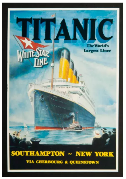 RMS Titanic - The World's Largest Liner Southampton - New York A3 Poster