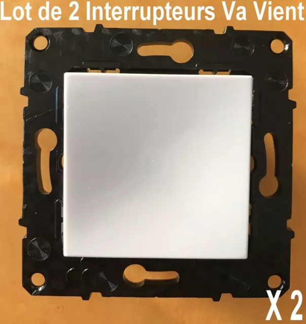 Arnould  Evolution Blanc,Lot de 2 Mécanismes d'Interrupteur Va et Vient