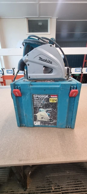 MAKITA SP6000J1 2 110V 165mm Plunge Saw MAKPAC Case Soft Start