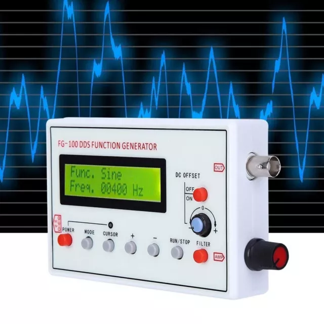 Generatore di segnale funzione portatile FG100 DDS 1 Hz 500 KHz per amplificatori audio