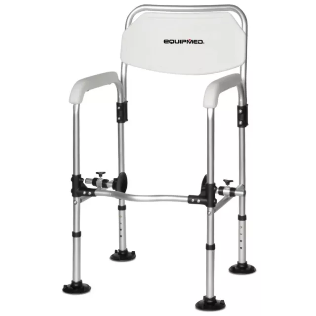 EQUIPMED Over Toilet Support Frame Safety Grab Rail Aid, 136kg Capacity