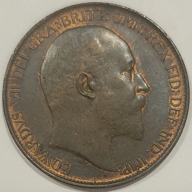 ** Great Britain ** 1910 Edward VII **  1/2 Penny **