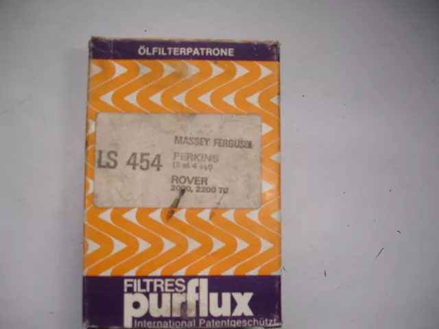  PURFLUX LS 454 Filtre à huile pour Massey Ferguson - Perkins 3 & 4 cyl - Rover