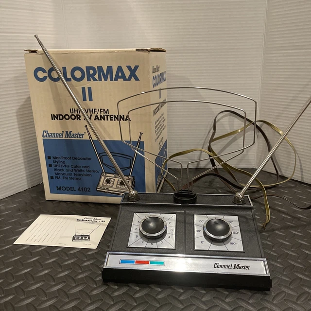 VINTAGE COLORMAX II UHF/VHF/FM Indoor Antenna Channel Master Model