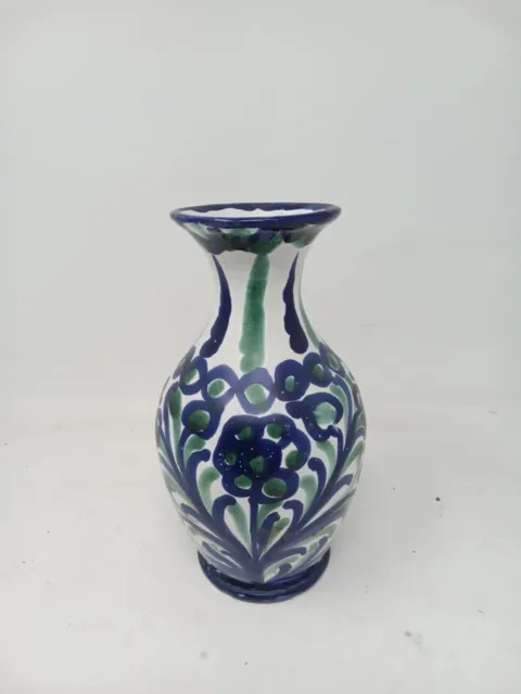 Small Blue Colourful Hand Painted Vase