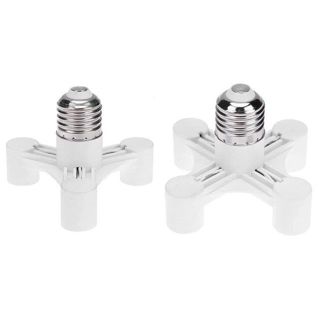 NEW E27 TO E14 Bulb Lamp Light Socket Adapter Splitter Screw Induction